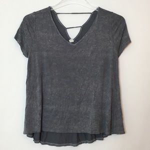 Lazy Sundays gray swing tee